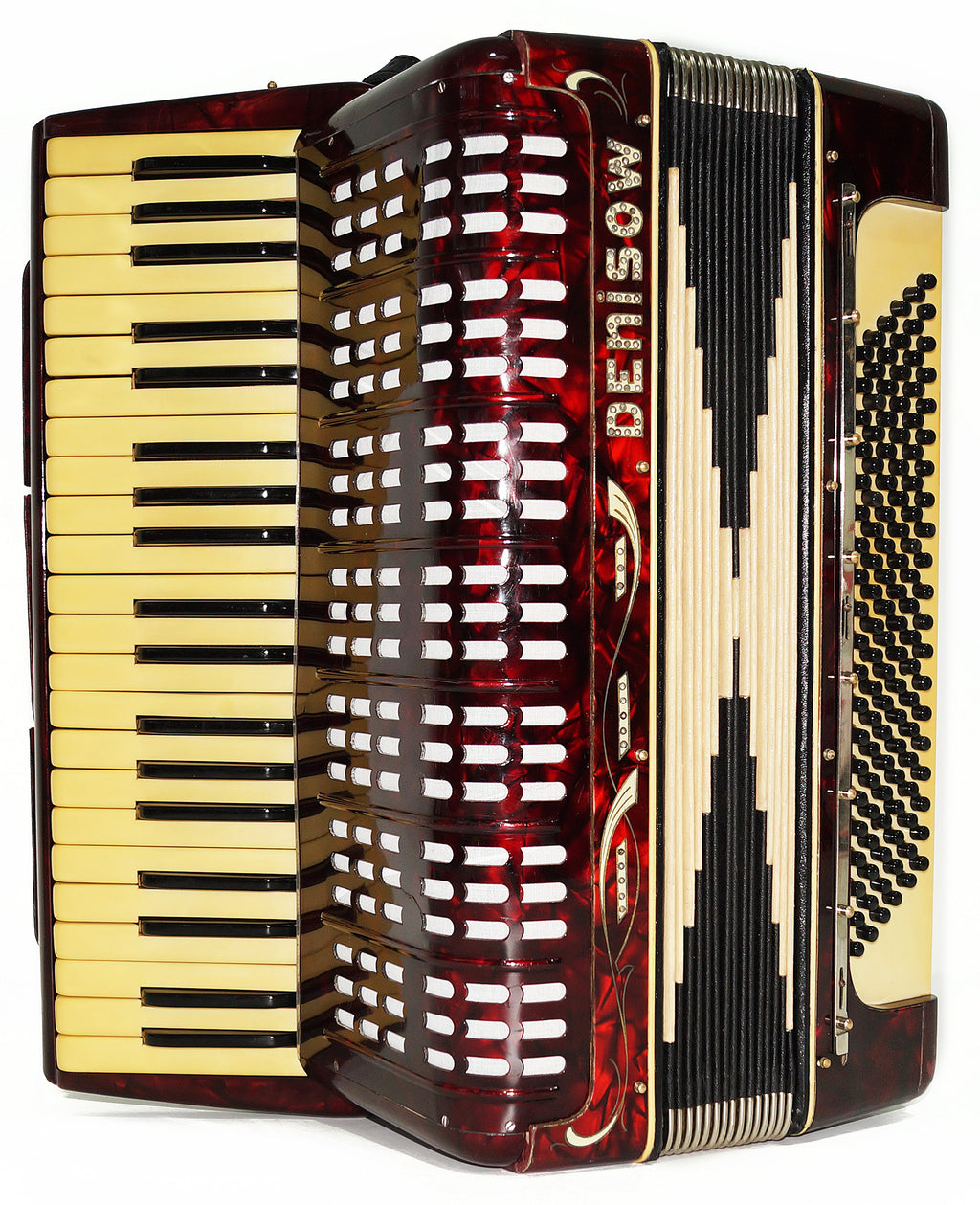 Vintage German Piano Accordion 120 Bass New Straps Amazing Sound 2195 Perfect Original Keyboard Acordian Wonderful Sound