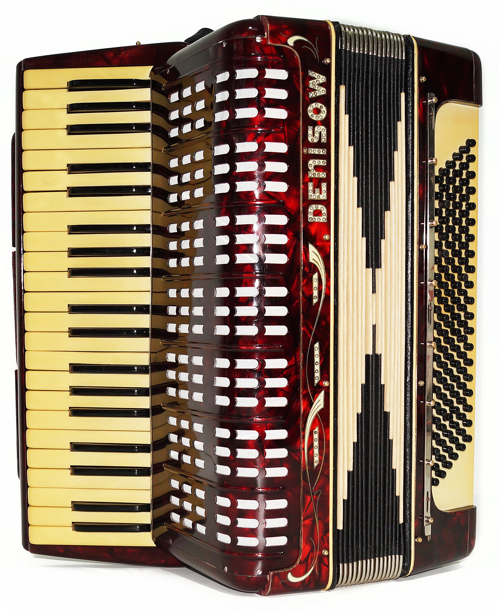Vintage German Piano Accordion 120 Bass New Straps Amazing Sound 2195 Perfect Original Keyboard Acordian Wonderful Sound