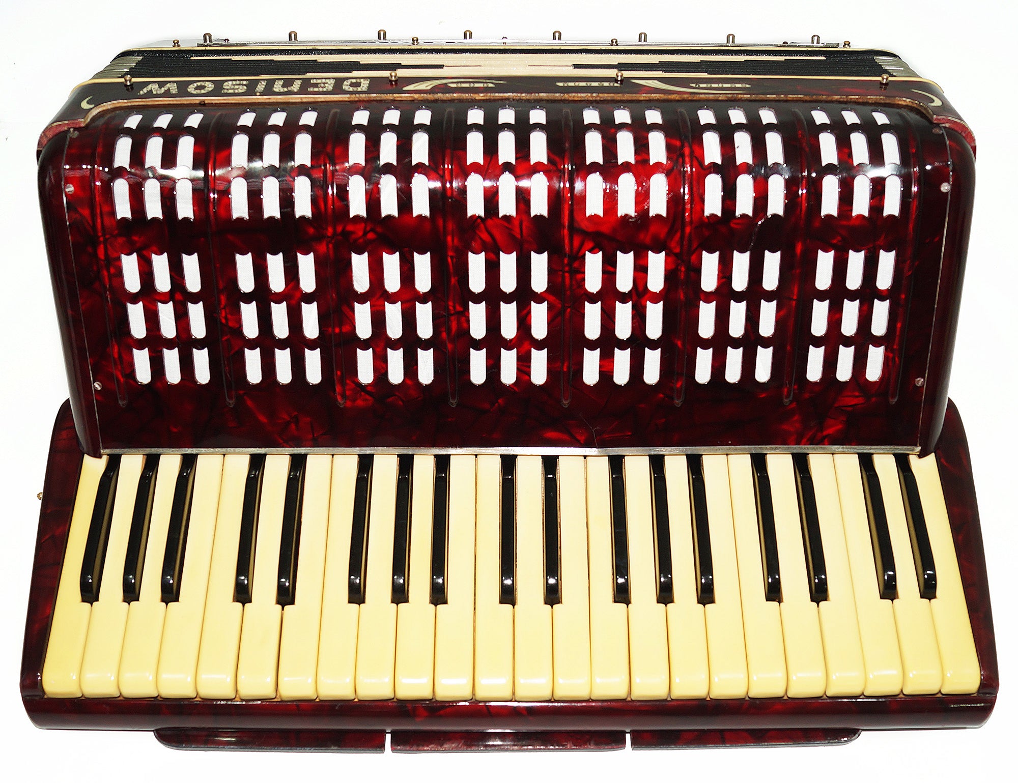 Vintage German Piano Accordion 120 Bass New Straps Amazing Sound 2195 Perfect Original Keyboard Acordian Wonderful Sound