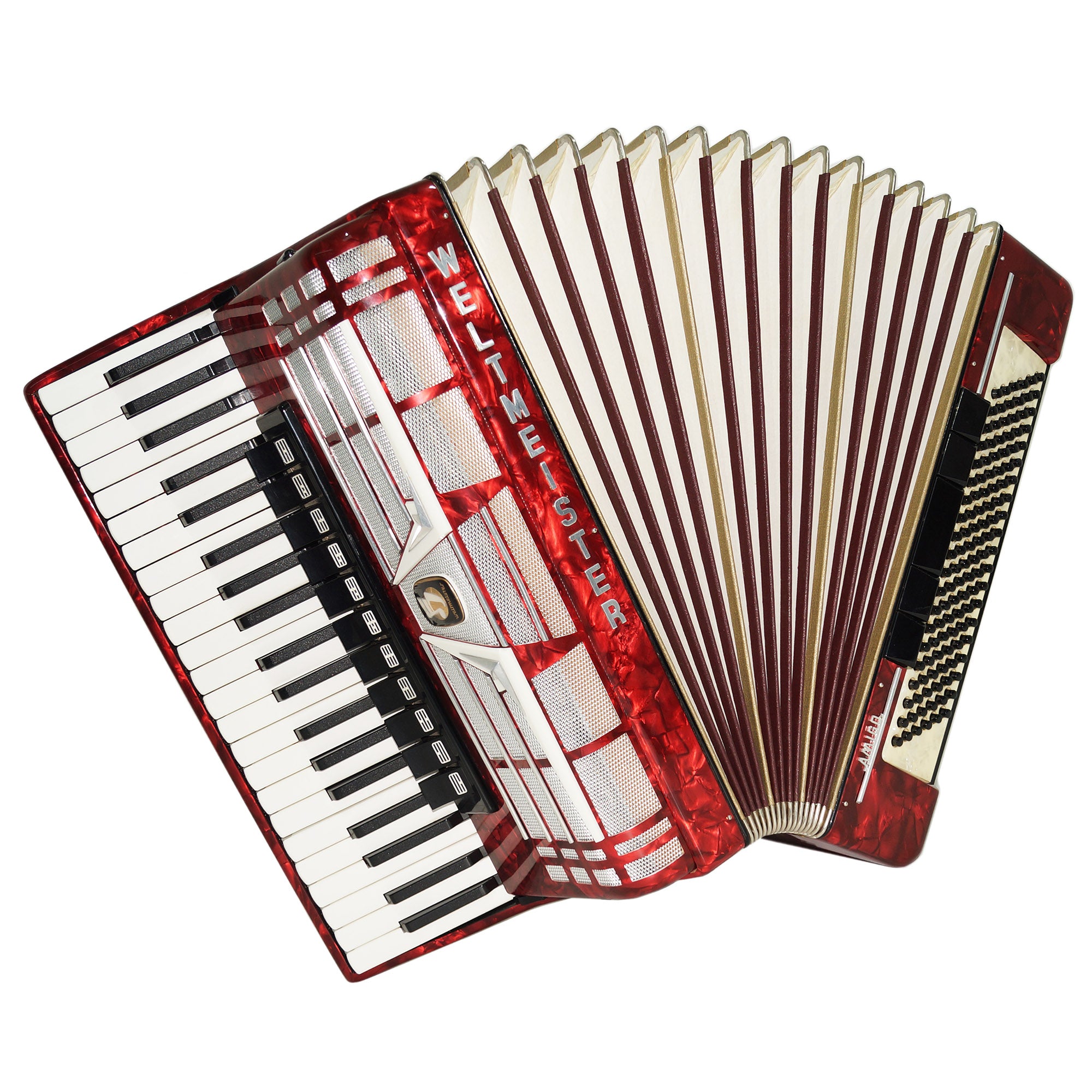 Almost Unused Weltmeister Amigo made in Germany 120 Bass Buttons Concert Piano Accordion New Straps Case 2105, Amazing Powerful sound