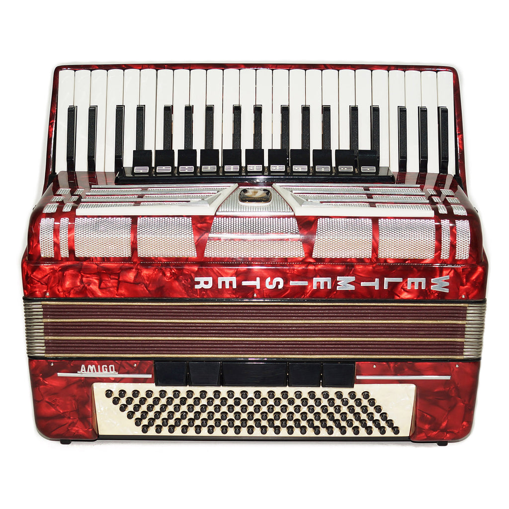 Almost Unused Weltmeister Amigo made in Germany 120 Bass Buttons Concert Piano Accordion New Straps Case 2105, Amazing Powerful sound