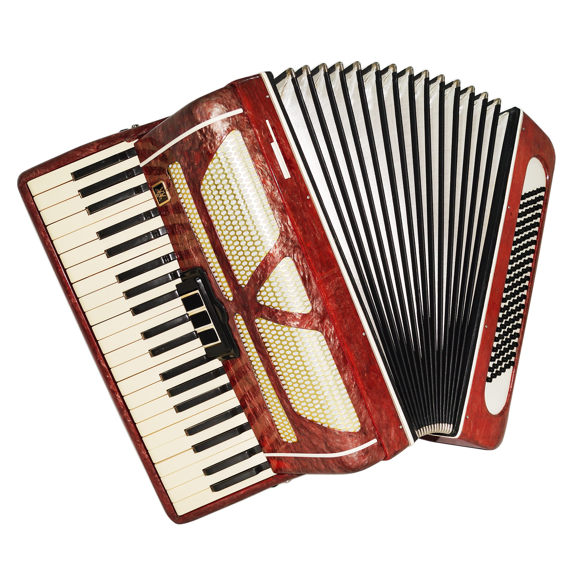 Concert Piano Accordion Almaz made in Ukraine, New Straps, 2203, Keyboard Accordian, Amazing sound