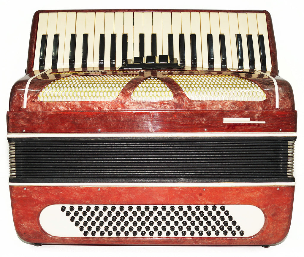 Concert Piano Accordion Almaz made in Ukraine, New Straps, 2203, Keyboard Accordian, Amazing sound