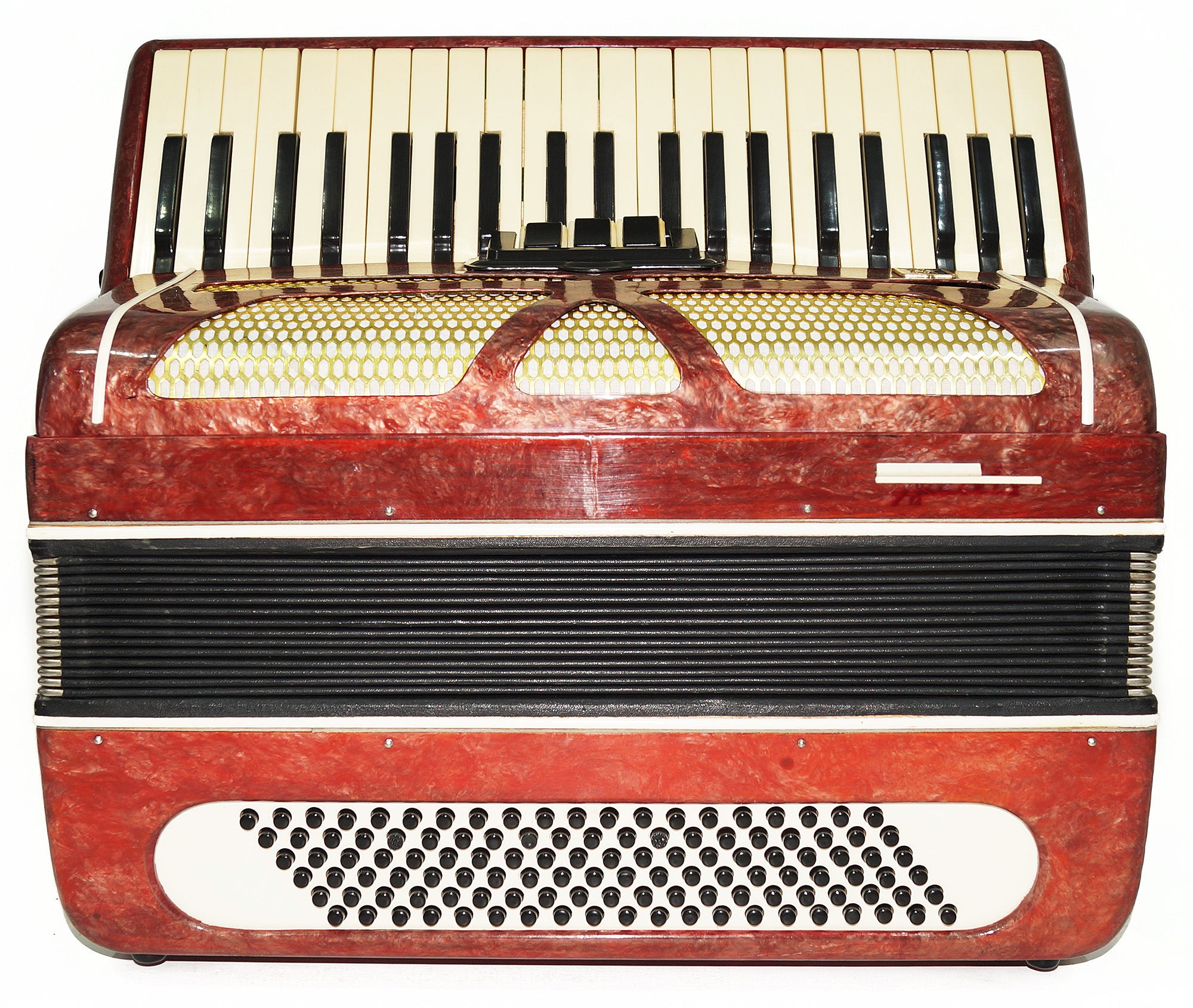 Concert Piano Accordion Almaz made in Ukraine, New Straps, 2203, Keyboard Accordian, Amazing sound
