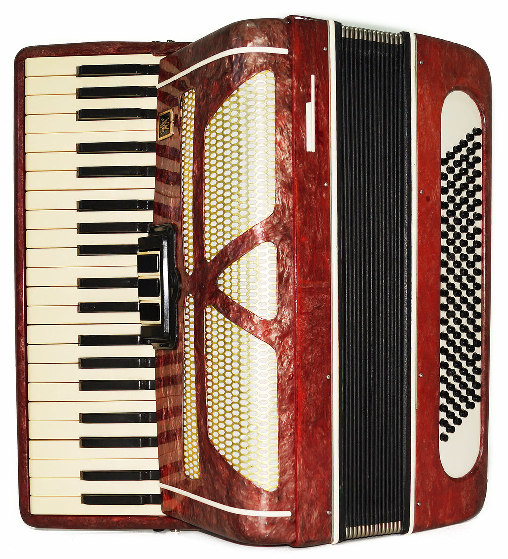 Concert Piano Accordion Almaz made in Ukraine, New Straps, 2203, Keyboard Accordian, Amazing sound