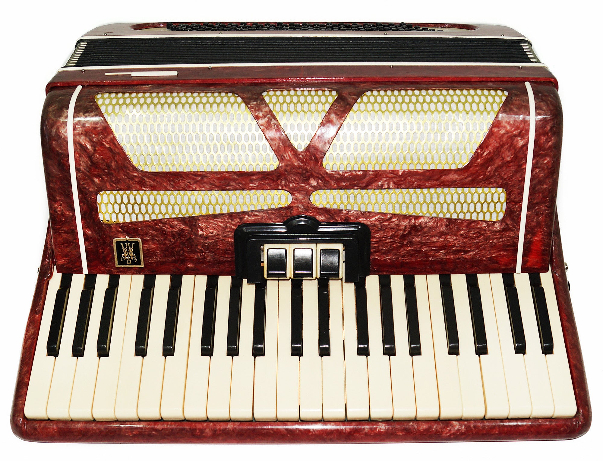 Concert Piano Accordion Almaz made in Ukraine, New Straps, 2203, Keyboard Accordian, Amazing sound