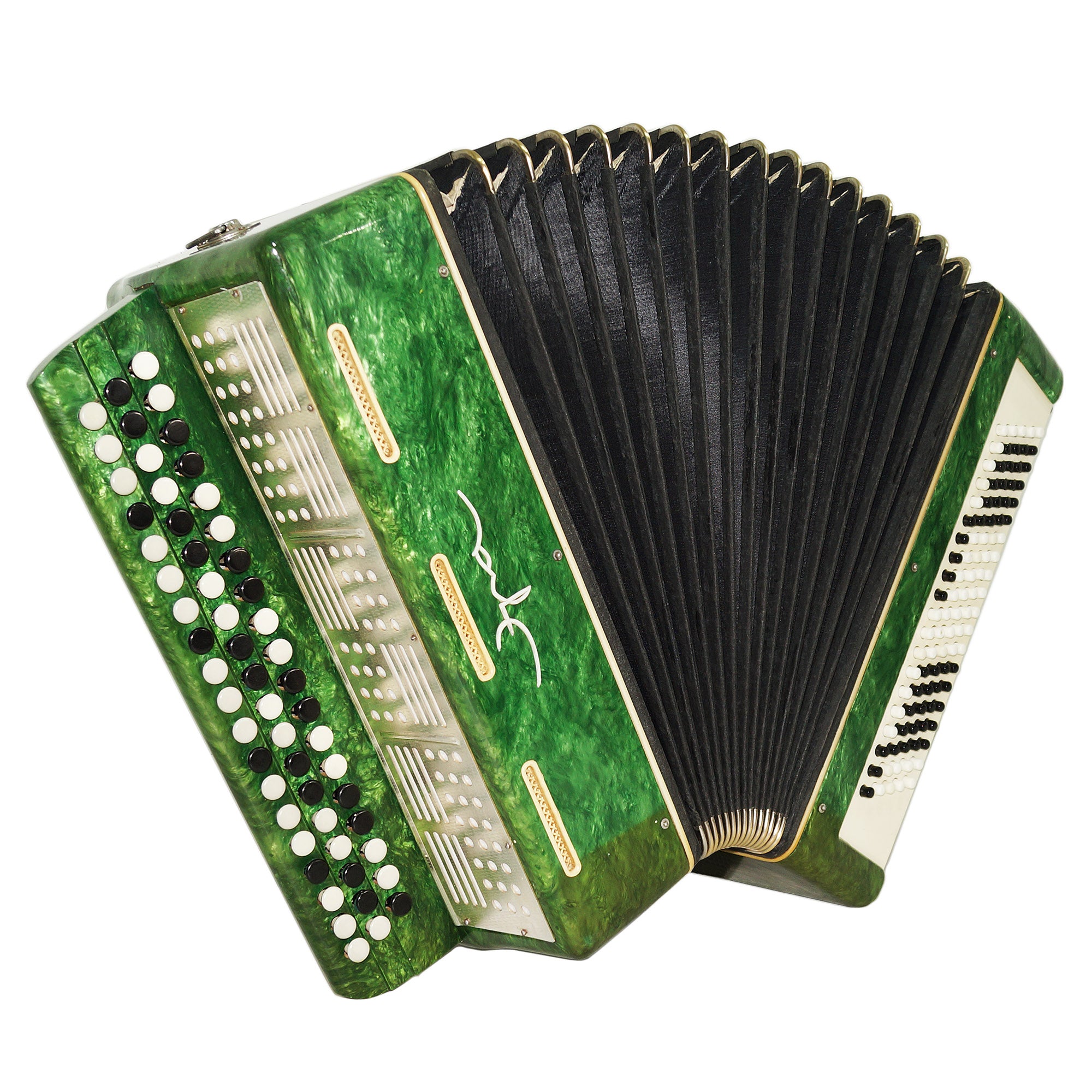 Chromatic Button Accordion Vintage Bayan Era made in Ukraine 3 Rows 100 Bass New Straps 2210, Bright and Rich sound!