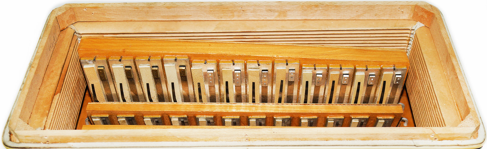Chromatic Button Accordion Vintage Bayan Era made in Ukraine 3 Rows 100 Bass New Straps 2210, Bright and Rich sound!
