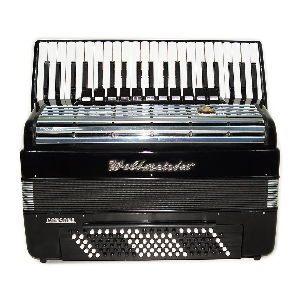 Weltmeister Consona Cassotto Piano Accordion with Converter Free Bass Stradella, New Straps and Soft Case, 2119, Great Professional Accordion Deep Gorgeous Sound!
