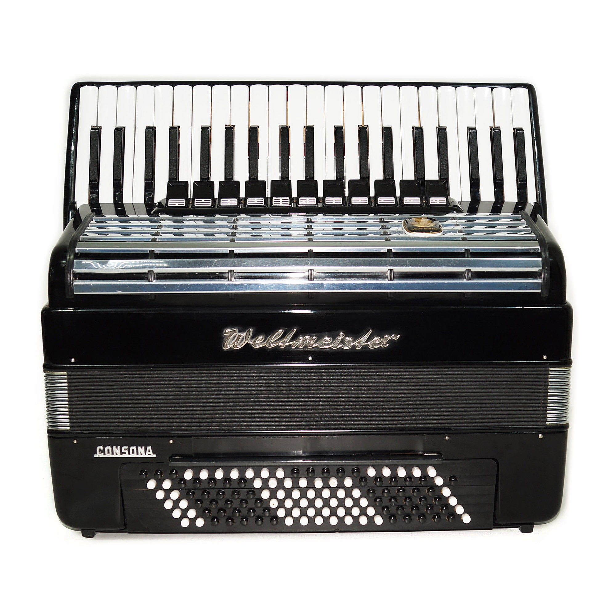 Weltmeister Consona Cassotto Piano Accordion with Converter Free Bass Stradella, New Straps and Soft Case, 2119, Great Professional Accordion Deep Gorgeous Sound!
