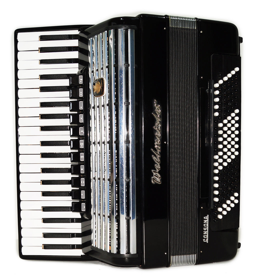 Weltmeister Consona Cassotto Piano Accordion with Converter Free Bass Stradella, New Straps and Soft Case, 2119, Great Professional Accordion Deep Gorgeous Sound!