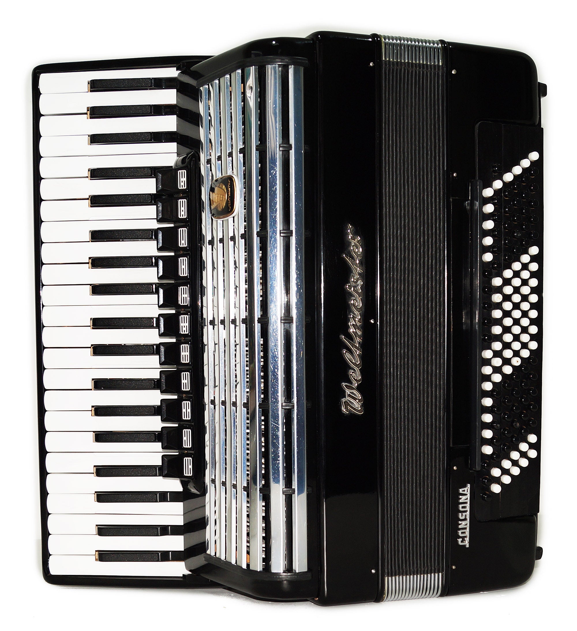 Weltmeister Consona Cassotto Piano Accordion with Converter Free Bass Stradella, New Straps and Soft Case, 2119, Great Professional Accordion Deep Gorgeous Sound!