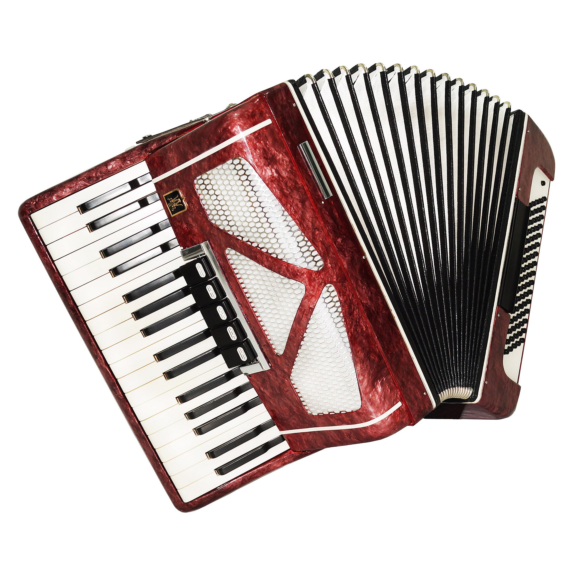 Piano Accordion Ariya 80 Bass Buttons New Straps 2142, Very Beautiful Keyboard Accordian! Wonderful sound!