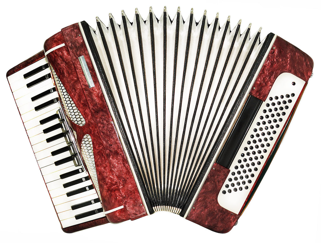 Piano Accordion Ariya 80 Bass Buttons New Straps 2142, Very Beautiful Keyboard Accordian! Wonderful sound!