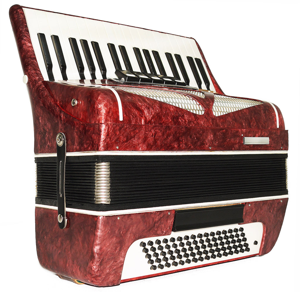 Piano Accordion Ariya 80 Bass Buttons New Straps 2142, Very Beautiful Keyboard Accordian! Wonderful sound!
