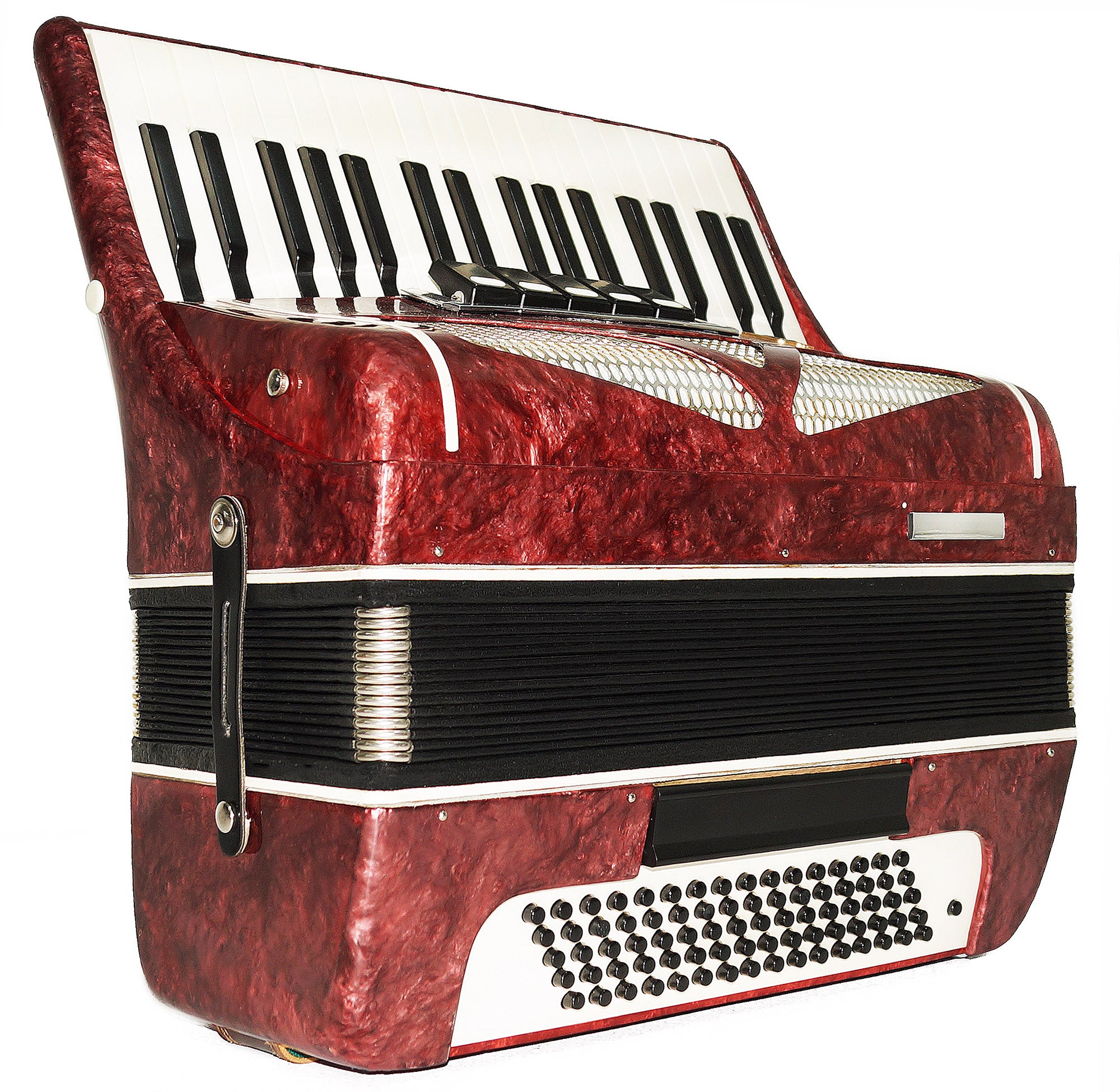 Piano Accordion Ariya 80 Bass Buttons New Straps 2142, Very Beautiful Keyboard Accordian! Wonderful sound!