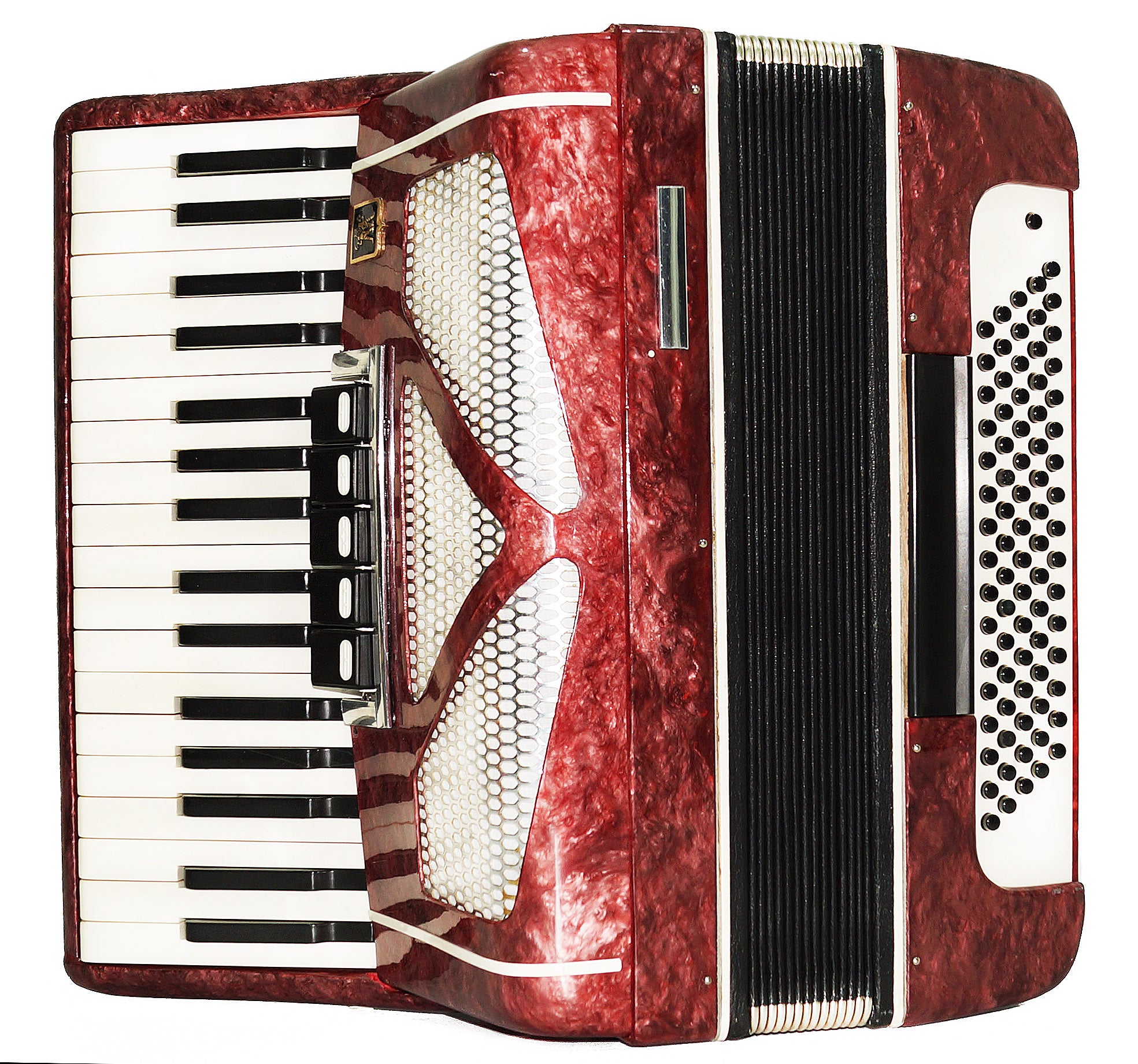Piano Accordion Ariya 80 Bass Buttons New Straps 2142, Very Beautiful Keyboard Accordian! Wonderful sound!
