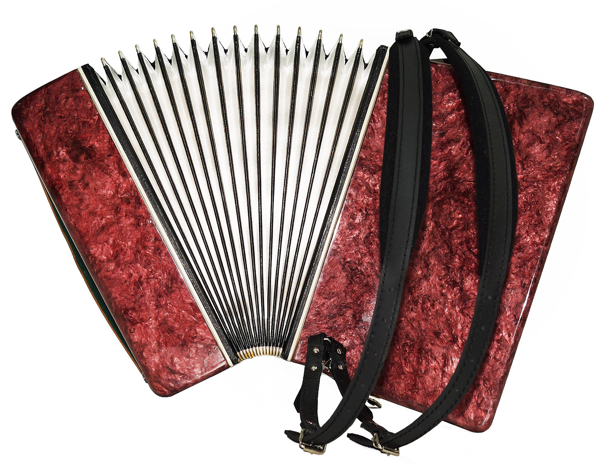 Piano Accordion Ariya 80 Bass Buttons New Straps 2142, Very Beautiful Keyboard Accordian! Wonderful sound!