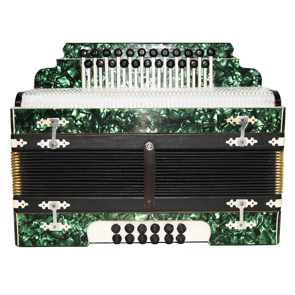 Vintage Old Garmon, Folk Handmade Button Accordion Harmonica 2144, Squeezebox, Rich Wonderful sound!