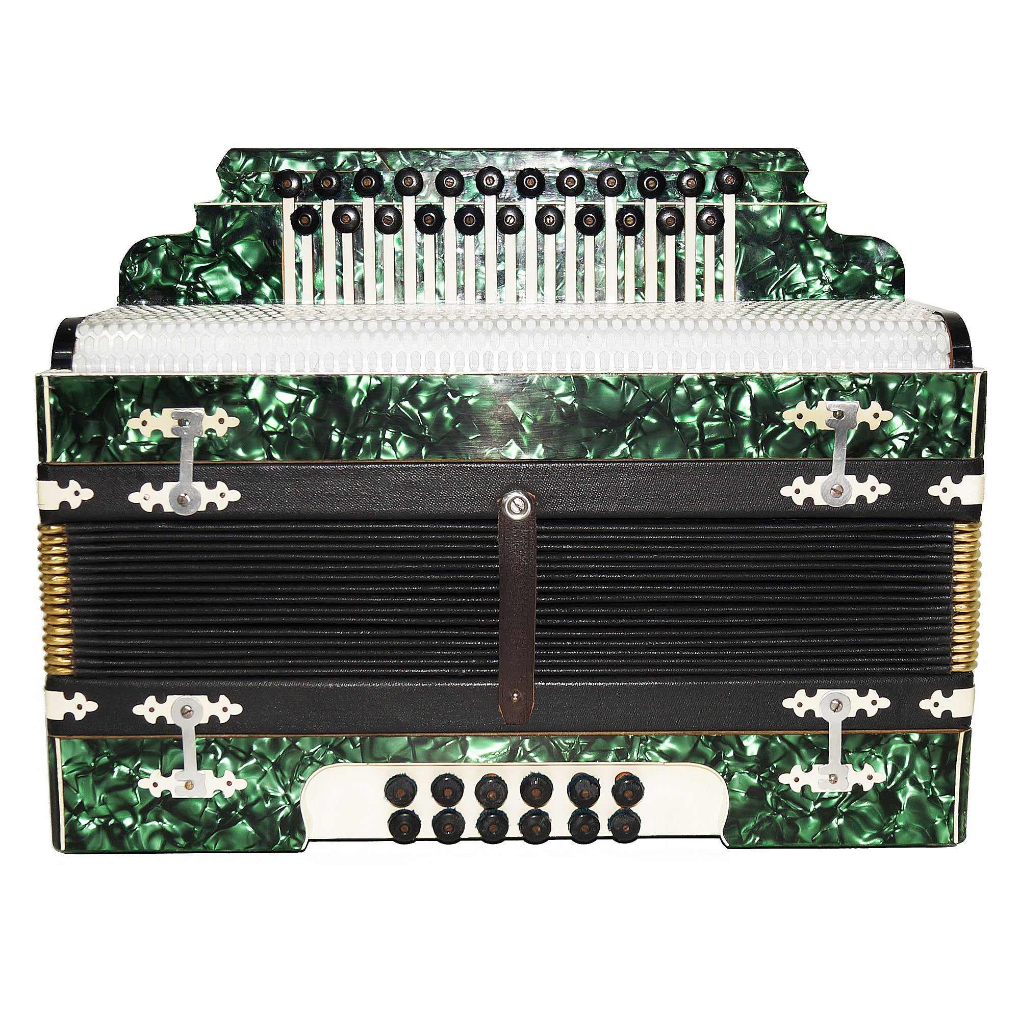 Vintage Old Garmon, Folk Handmade Button Accordion Harmonica 2144, Squeezebox, Rich Wonderful sound!