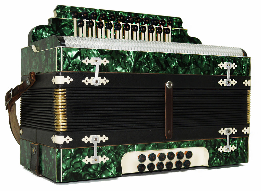 Vintage Old Garmon, Folk Handmade Button Accordion Harmonica 2144, Squeezebox, Rich Wonderful sound!