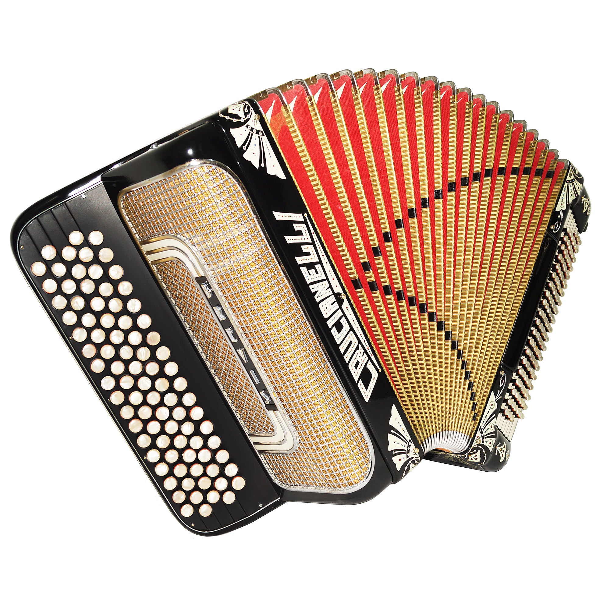Crucianelli Brevis made in Italy, Rare 5 Rows Button Accordion B Griff, New Straps 2154, Amazing Rich and Powerful sound!