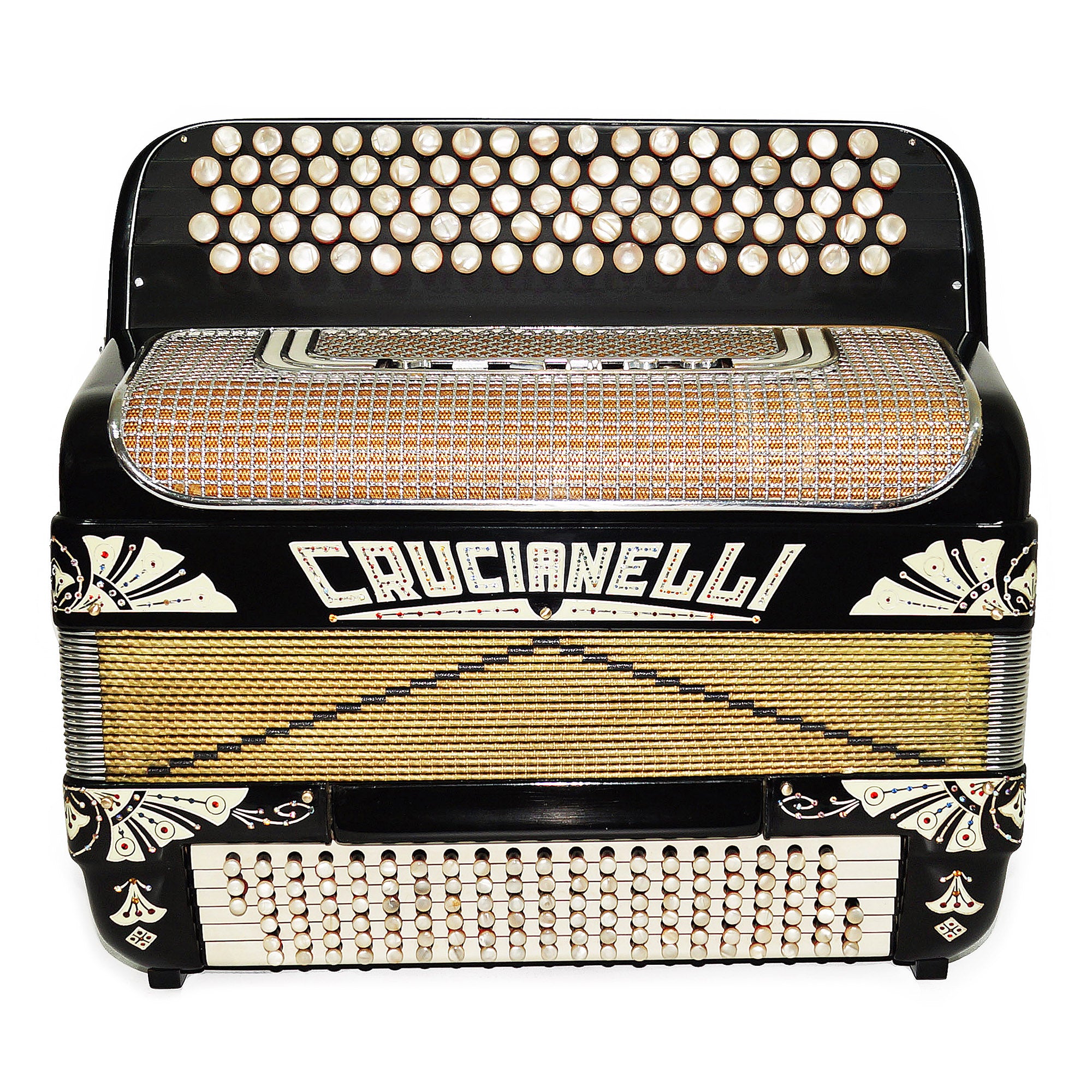Crucianelli Brevis made in Italy, Rare 5 Rows Button Accordion B Griff, New Straps 2154, Amazing Rich and Powerful sound!