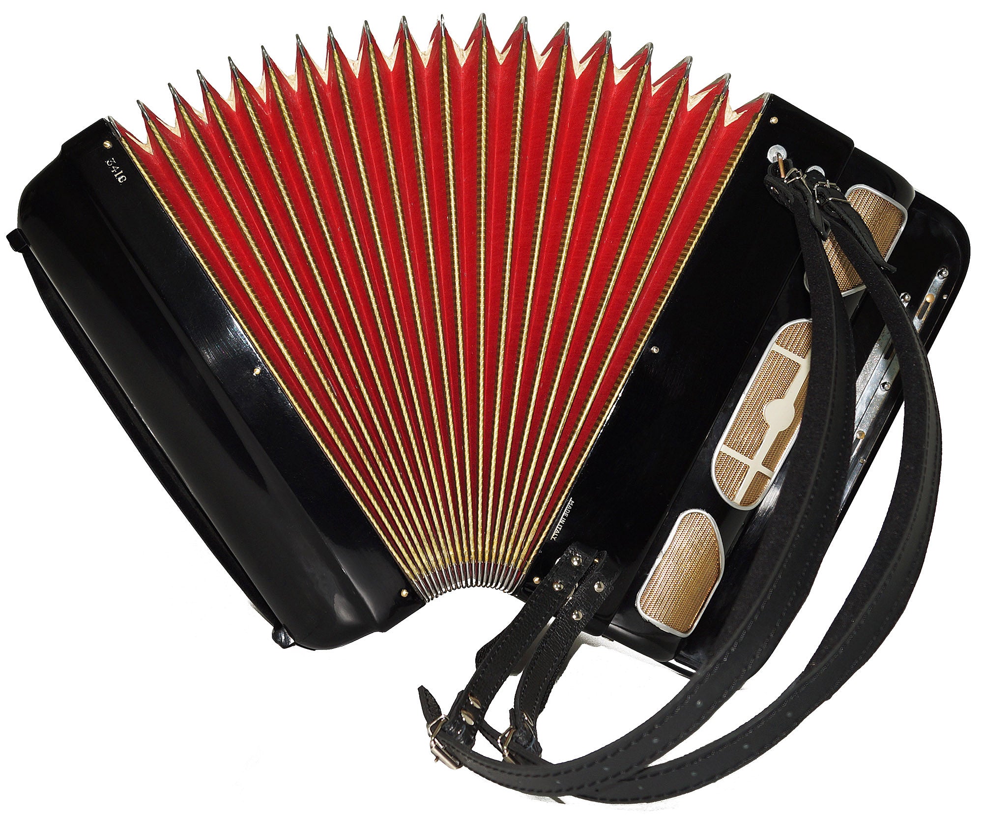Crucianelli Brevis made in Italy, Rare 5 Rows Button Accordion B Griff, New Straps 2154, Amazing Rich and Powerful sound!