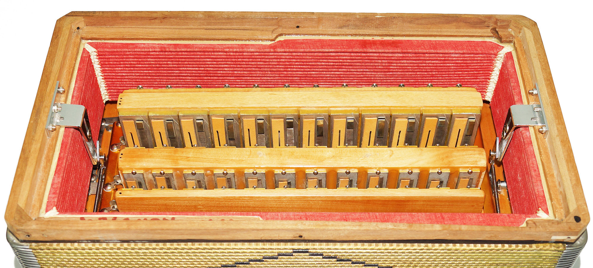 Crucianelli Brevis made in Italy, Rare 5 Rows Button Accordion B Griff, New Straps 2154, Amazing Rich and Powerful sound!