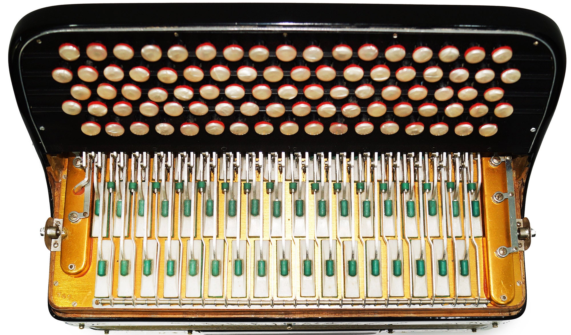 Crucianelli Brevis made in Italy, Rare 5 Rows Button Accordion B Griff, New Straps 2154, Amazing Rich and Powerful sound!