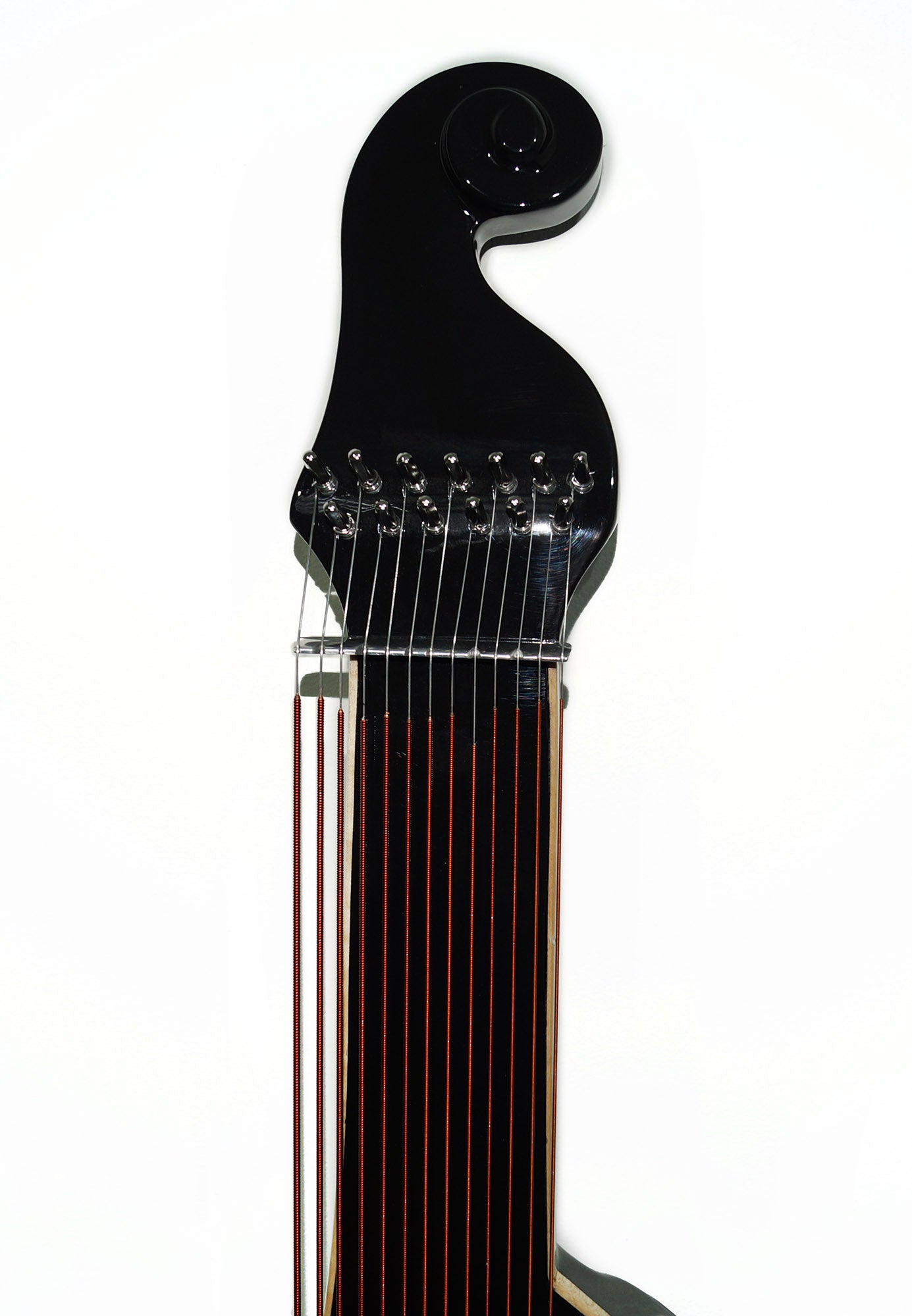 New Lviv Bandura with Levers 63 Strings Folk Musical Instrument Chernigiv Type Black, made in Ukraine Amazing Sound!