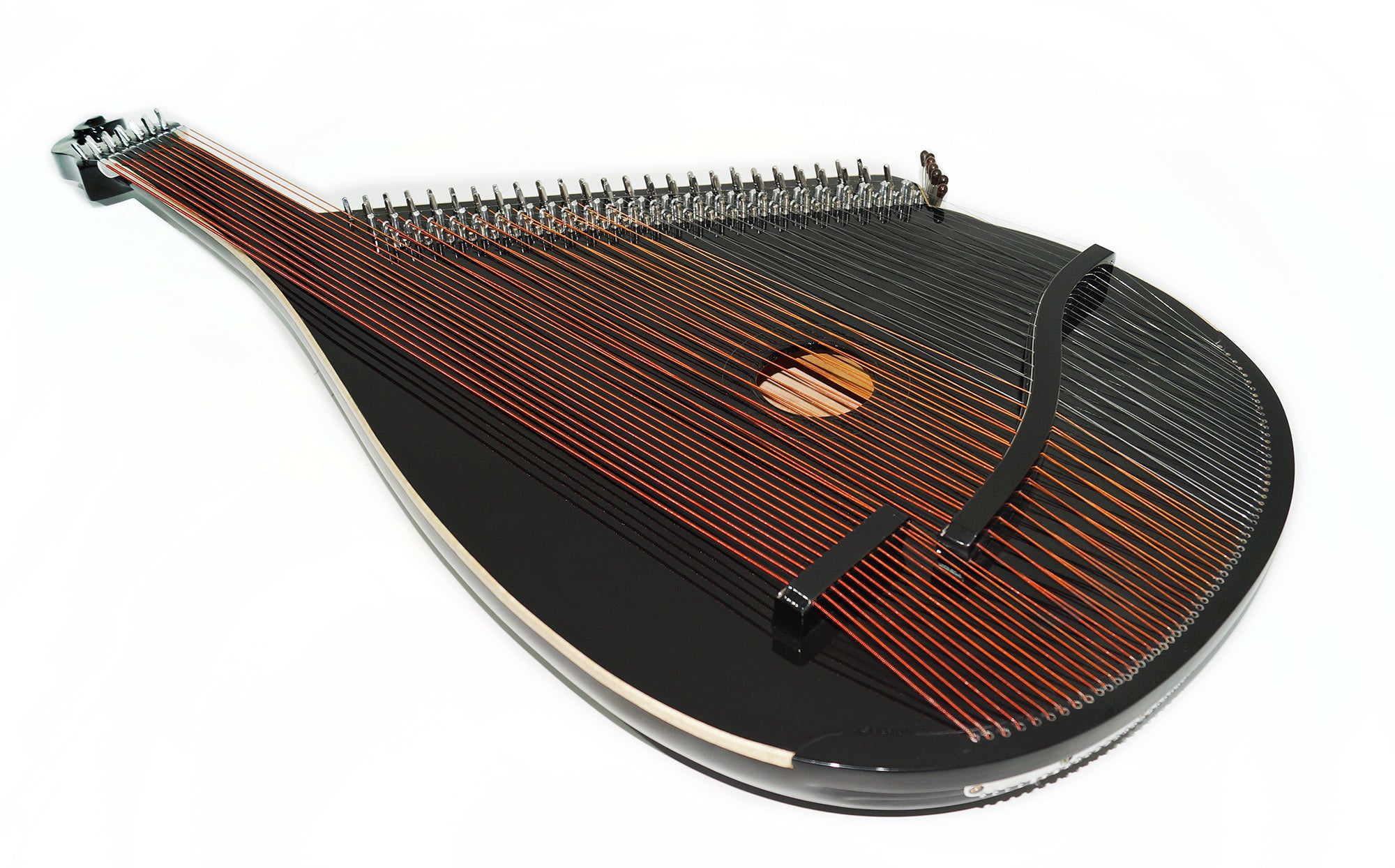 New Lviv Bandura with Levers 63 Strings Folk Musical Instrument Chernigiv Type Black, made in Ukraine Amazing Sound!