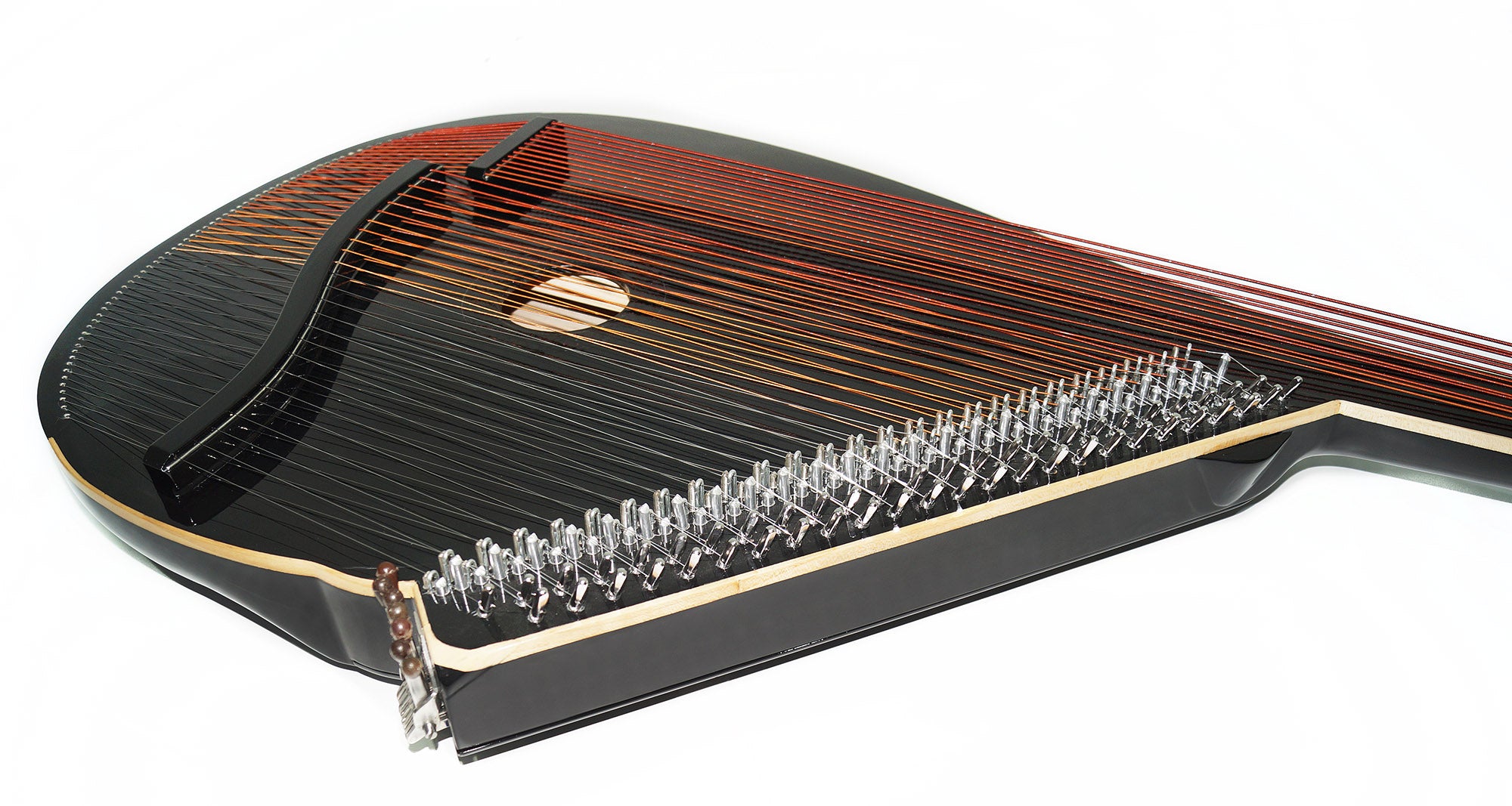 New Lviv Bandura with Levers 63 Strings Folk Musical Instrument Chernigiv Type Black, made in Ukraine Amazing Sound!