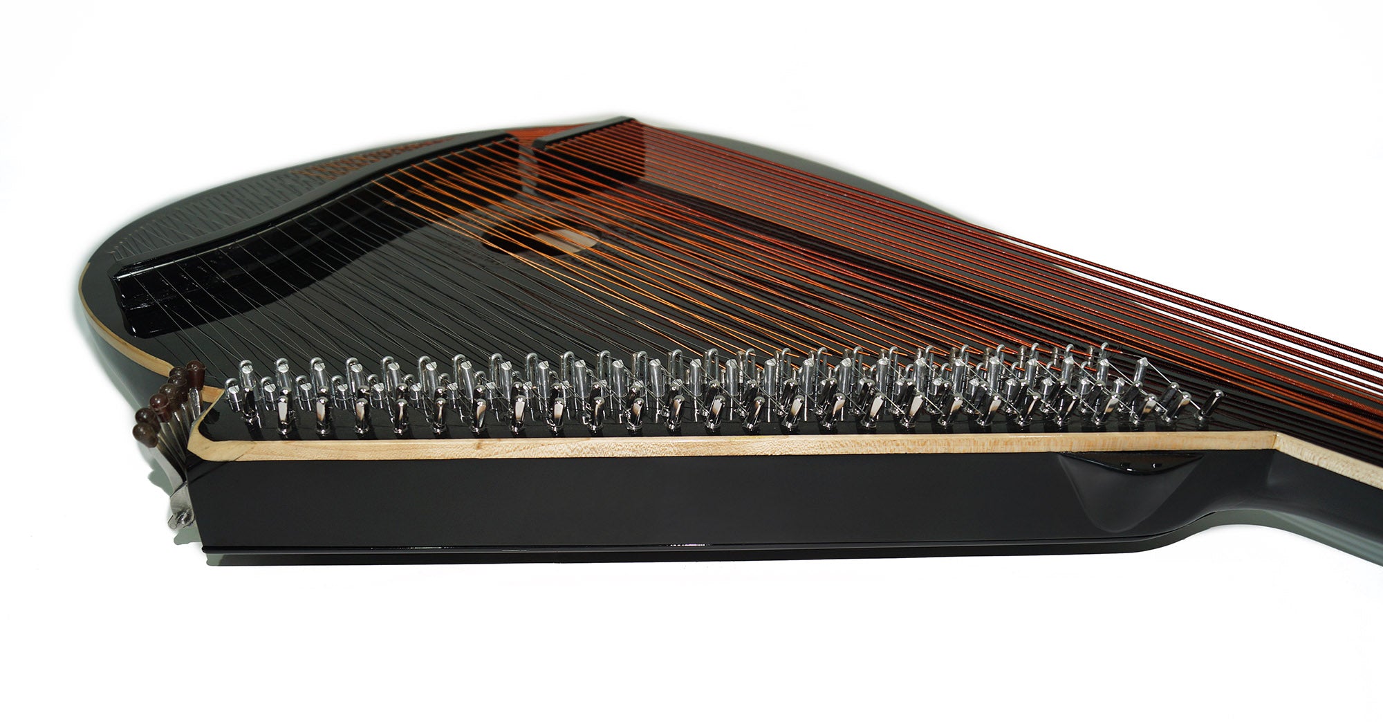 New Lviv Bandura with Levers 63 Strings Folk Musical Instrument Chernigiv Type Black, made in Ukraine Amazing Sound!