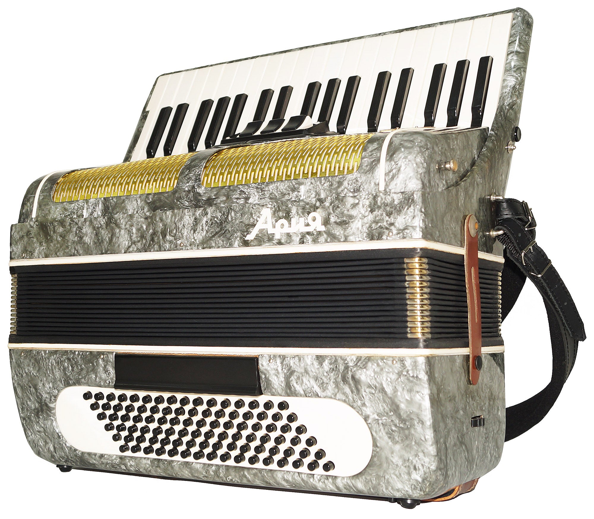 Piano Accordion Ariya 96 Bass Buttons Original Keyboard Accordian New Straps 2174, Wonderful sound!