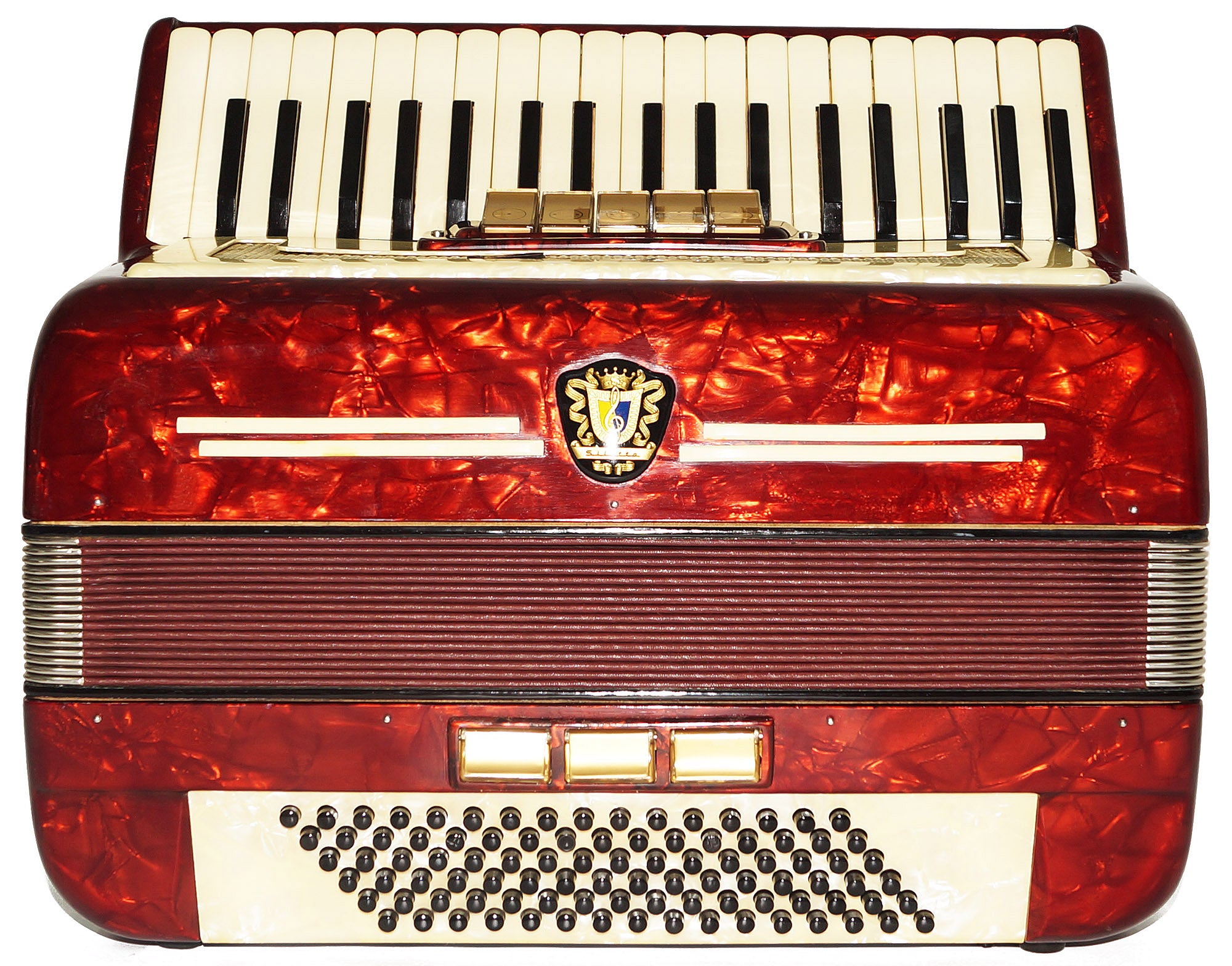 Vintage Piano Accordion Silatta made in Germany 96 Bass Buttons New Straps 2176, Amazing sound, Acordiones Musicales para Adultos