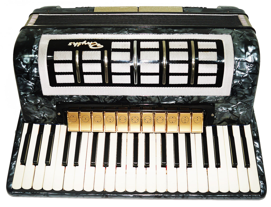 Vintage Piano Accordion Rhythmus made in Germany, 120 Bass, New Straps 2177 Old Full Size Musical Instrument Wonderful Sound!