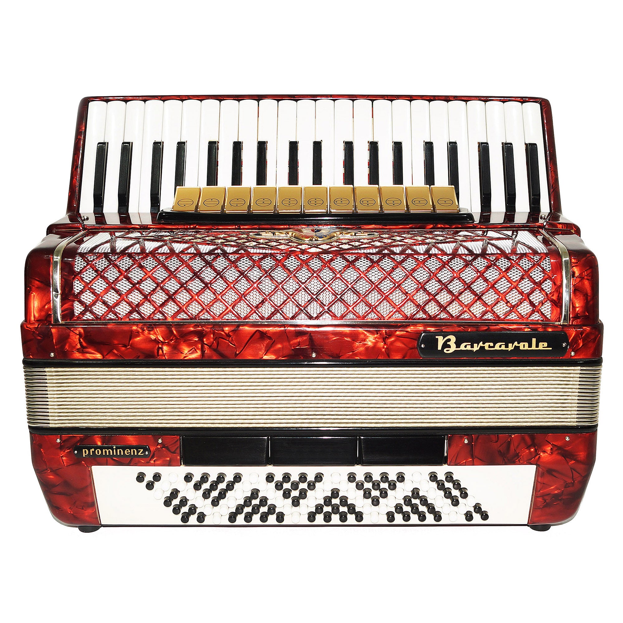 Barcarole Prominenz Piano Accordion made in Germany 120 Bass Buttons New Straps Case 2180, Powerful sound, Accordian for Adults