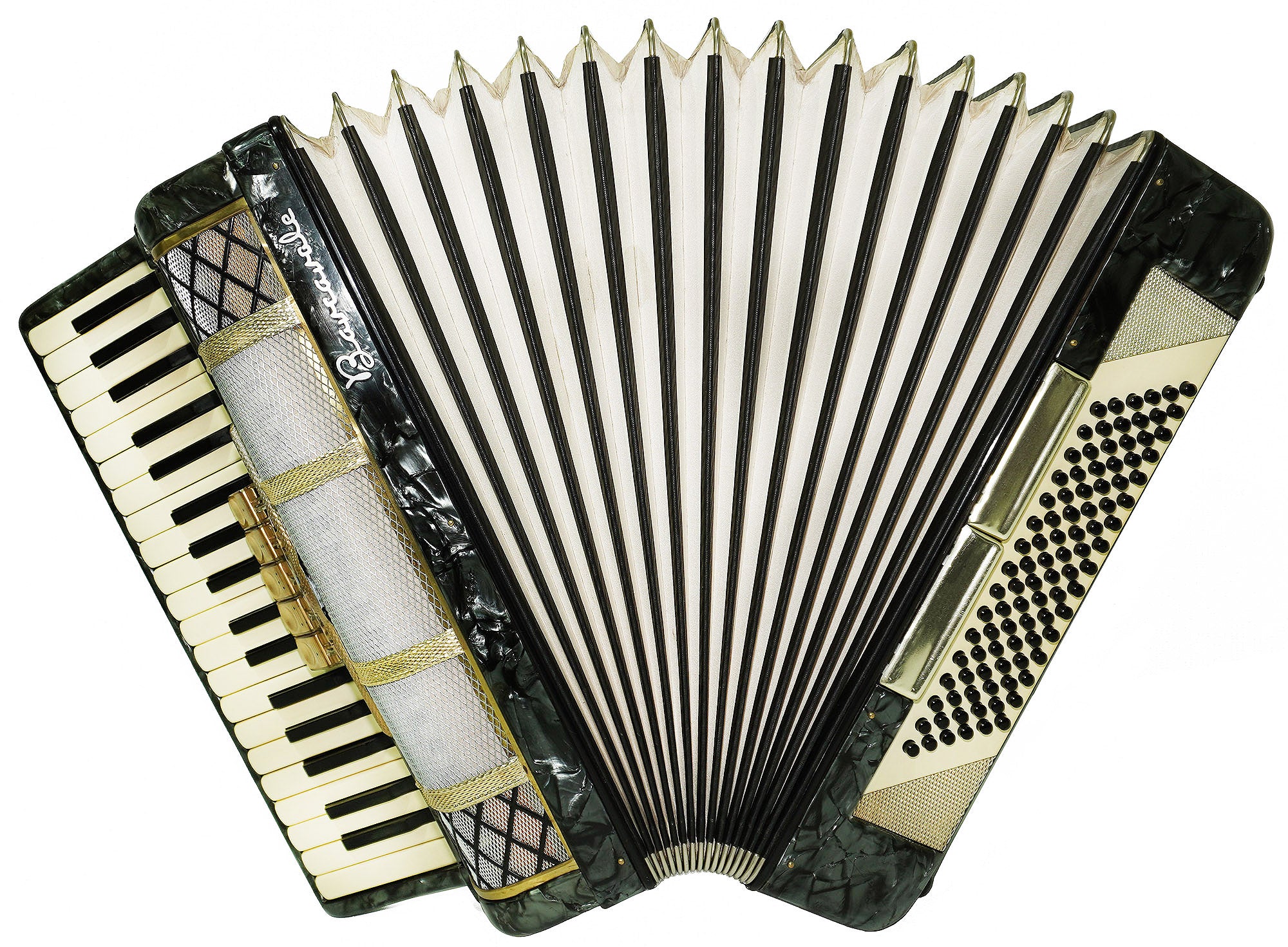 Original Barcarole Piano Accordion made in Germany New Straps Case 2226, Rich and Powerful sound, Concert Accordion for Adults