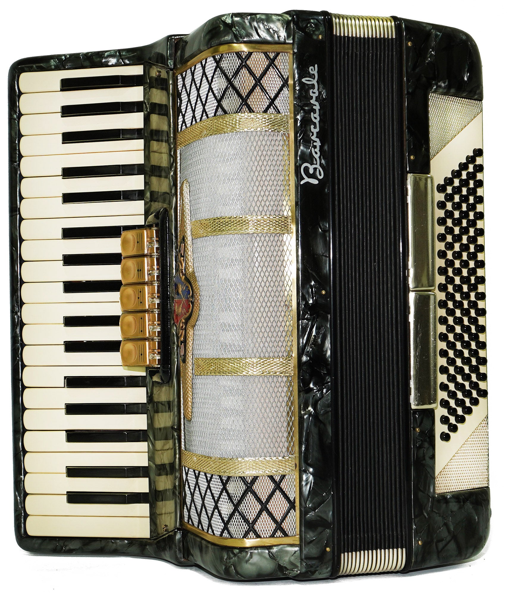 Original Barcarole Piano Accordion made in Germany New Straps Case 2226, Rich and Powerful sound, Concert Accordion for Adults