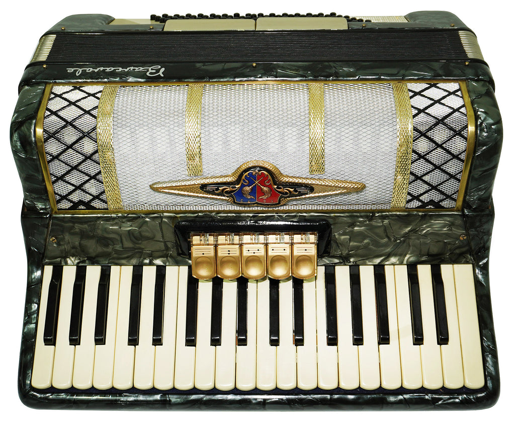Original Barcarole Piano Accordion made in Germany New Straps Case 2226, Rich and Powerful sound, Concert Accordion for Adults