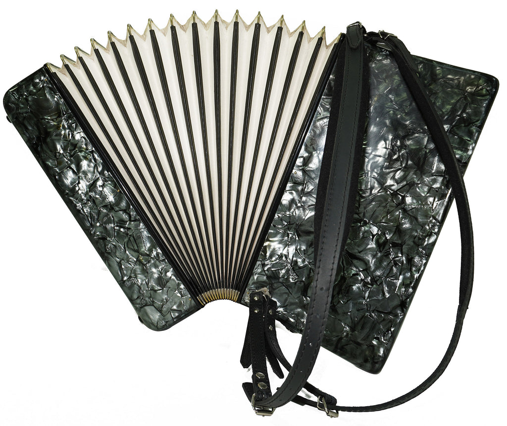 Original Barcarole Piano Accordion made in Germany New Straps Case 2226, Rich and Powerful sound, Concert Accordion for Adults