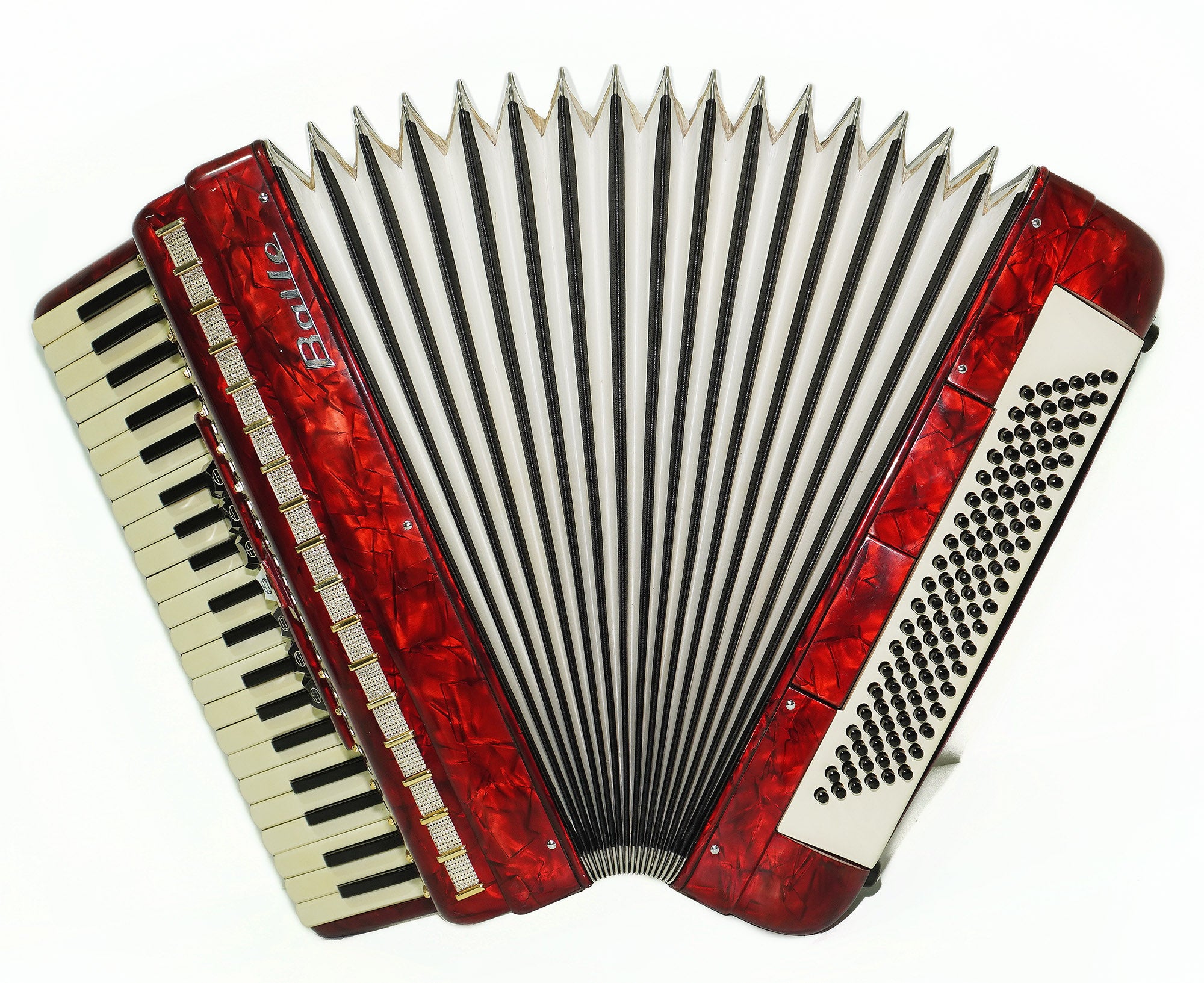 Baile 120 Bass Piano Accordion made in China Keyboard Acordian for Adults New Straps Case 2220, Rich and Beautiful Sound!