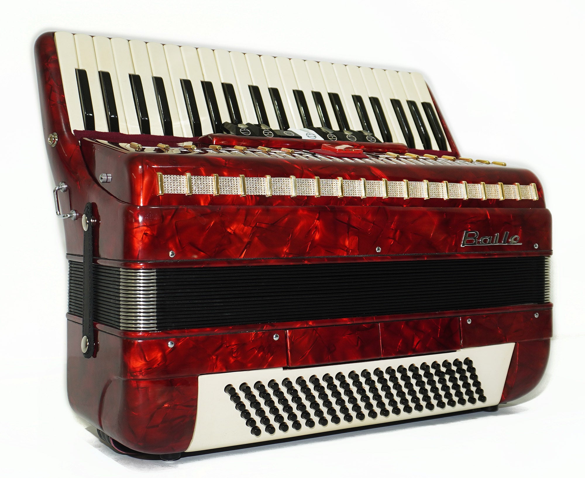 Baile 120 Bass Piano Accordion made in China Keyboard Acordian for Adults New Straps Case 2220, Rich and Beautiful Sound!