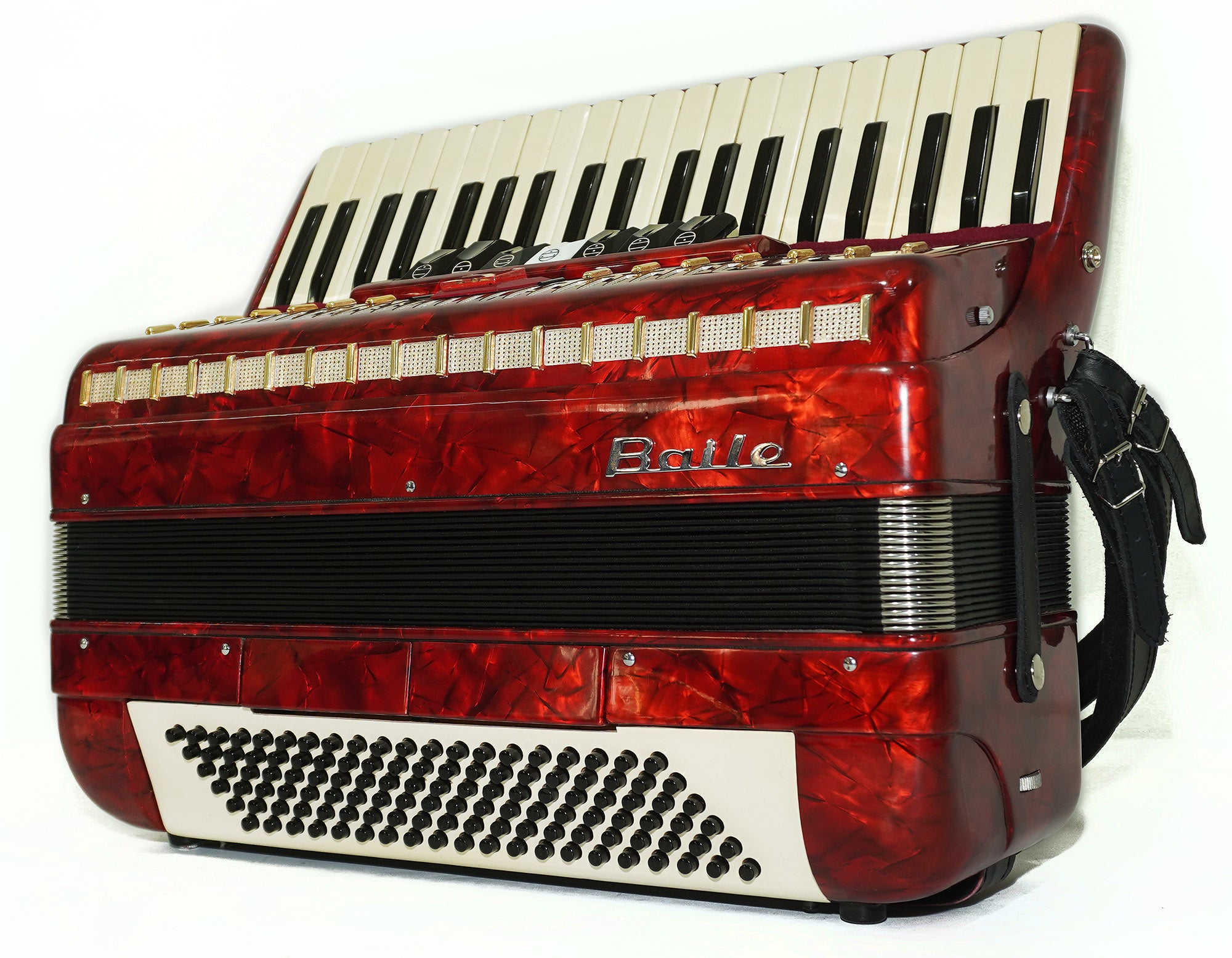 Baile 120 Bass Piano Accordion made in China Keyboard Acordian for Adults New Straps Case 2220, Rich and Beautiful Sound!