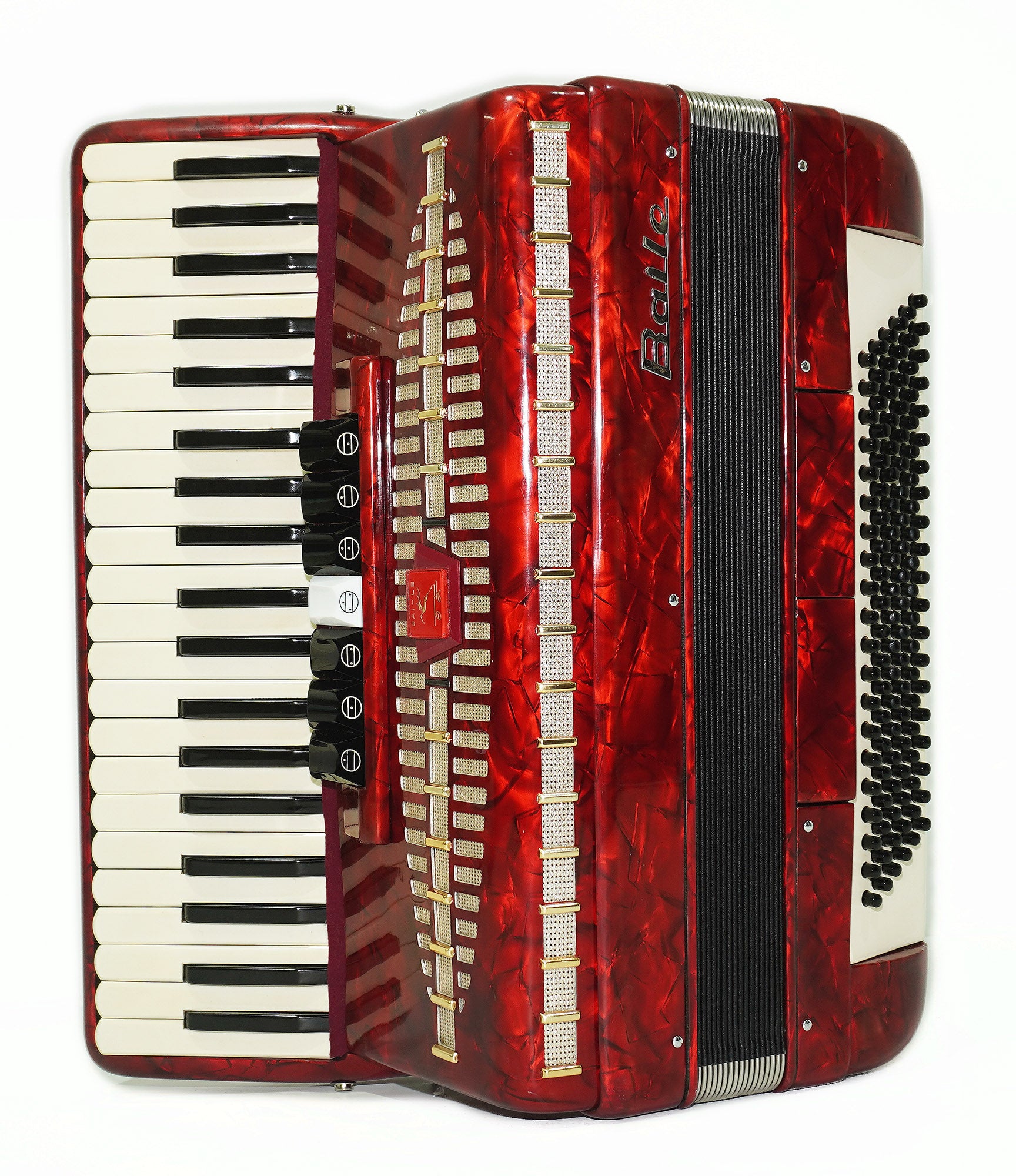 Baile 120 Bass Piano Accordion made in China Keyboard Acordian for Adults New Straps Case 2220, Rich and Beautiful Sound!