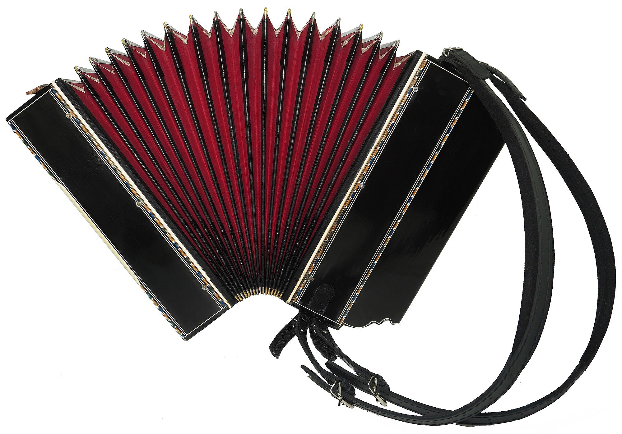 Hohner Antique Decorated Vintage Button Accordion Garmon Squeezebox Concertina, 2227, made in Germany Amazing Wonderful sound
