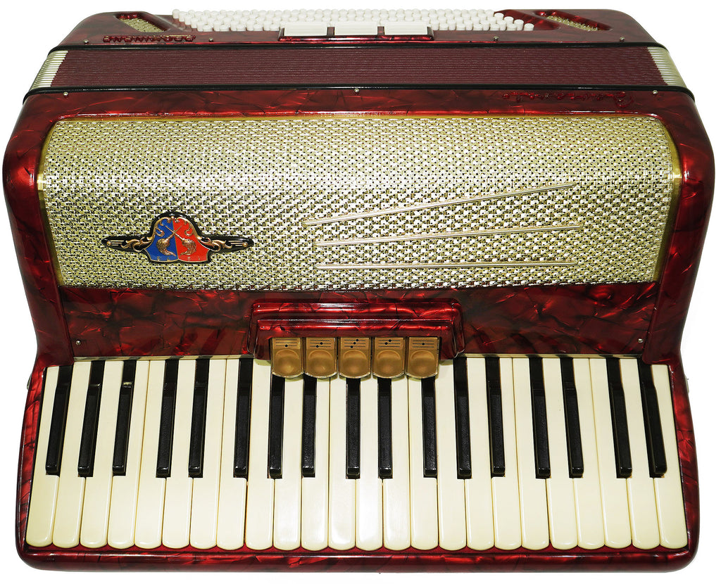 Barcarole Prominenz Piano Accordion made in Germany 120 Bass Buttons New Straps Case 2230, Rich and Bright sound, Concert Accordion for Adults