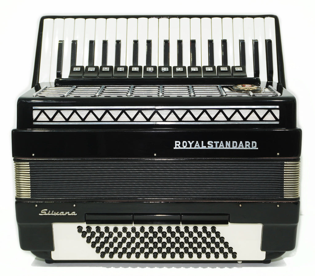 Royal Standard Silvana Accordion made in Germany 96 Bass Piano Acordeon for Adults 2236 incl. New Straps, Case, Weltmeister, Beautiful Quality Sound!