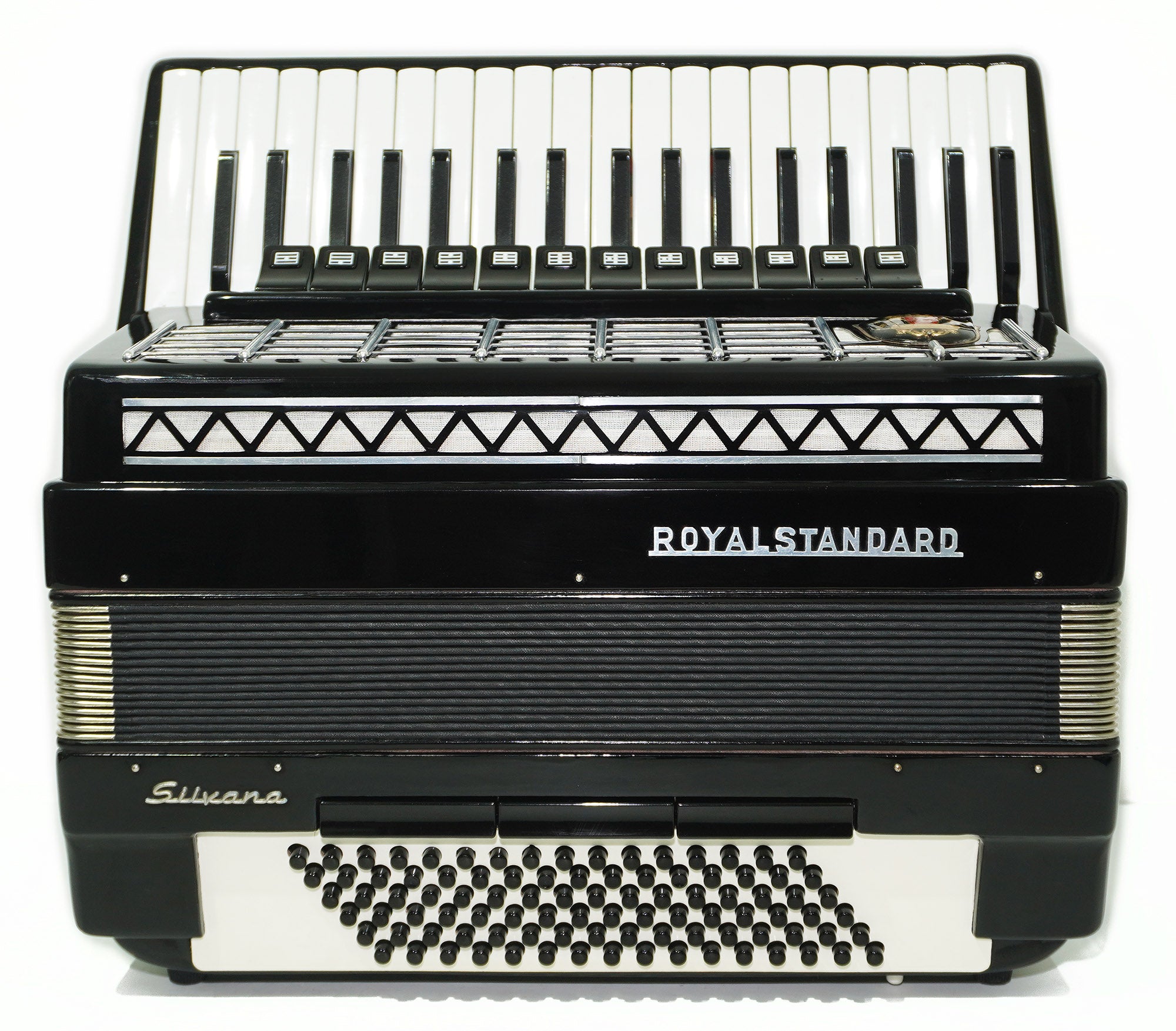 Royal Standard Silvana Accordion made in Germany 96 Bass Piano Acordeon for Adults 2236 incl. New Straps, Case, Weltmeister, Beautiful Quality Sound!